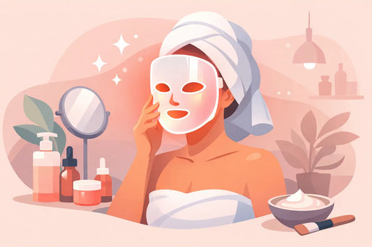 Routine peau avec masque lumineux efficace