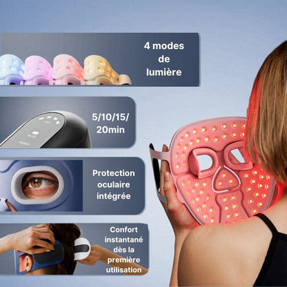 Masque LED Visage Anti-Âge Professionnel