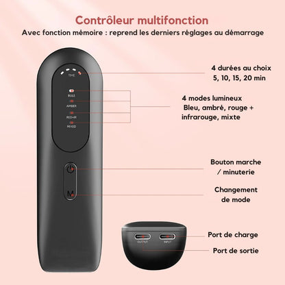 Masque LED Visage Anti-Âge Professionnel